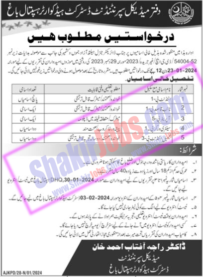 DHQ Hospital Jobs 2024