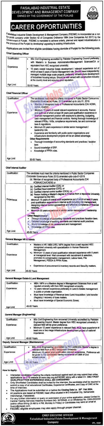 FIEDMC Jobs 2024 Industrial Estate Development 2