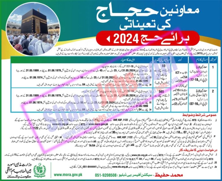 MORA Jobs 2024 Ministry of Religious Affairs