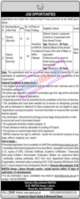 WAPDA Govt Jobs 2024 Ad 3