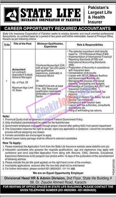 State Life Insurance Jobs 2024 Ad 3