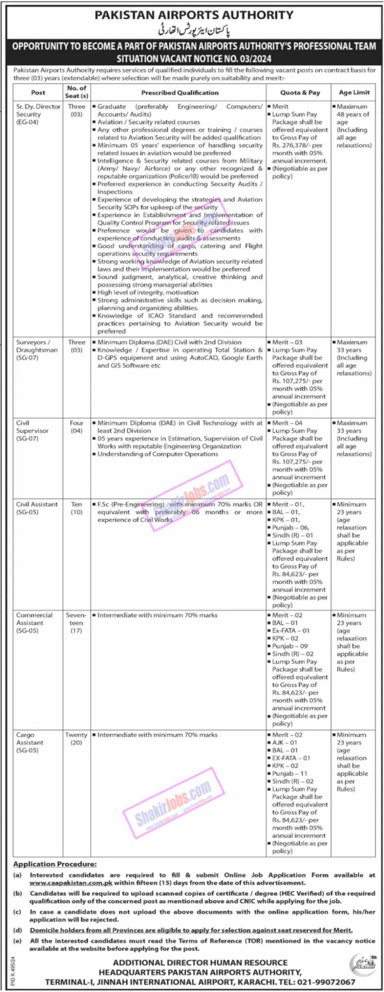 Pakistan Airports Authority PAA Jobs 2024 Ad 2