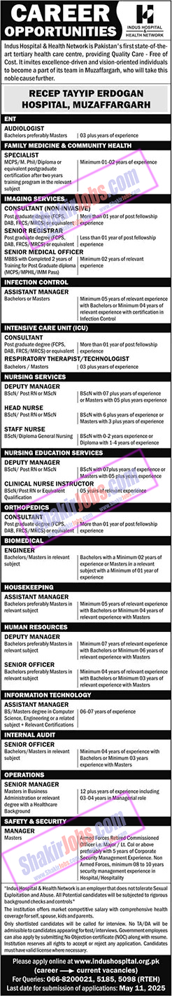 Indus Hospital and Health Network Jobs 2025 Ad 2