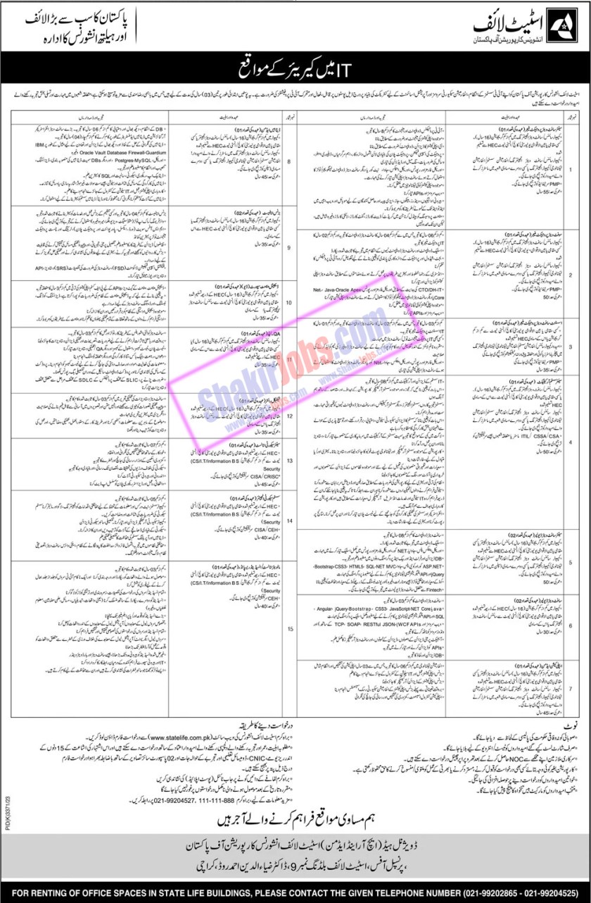 State Life Insurance Jobs 2024 Ad 1