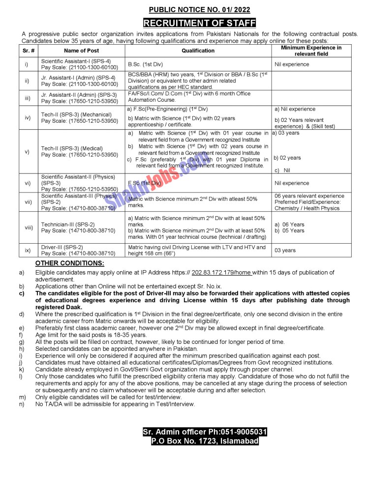 PAEC Jobs 2022