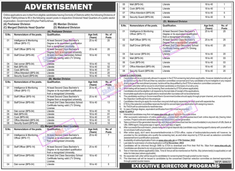 Executive Director Programs KPK Jobs 2022