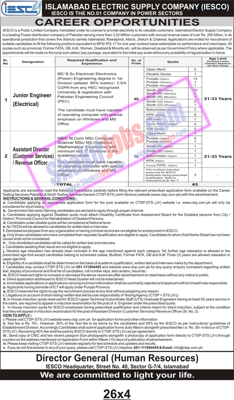 IESCO Jobs 2022