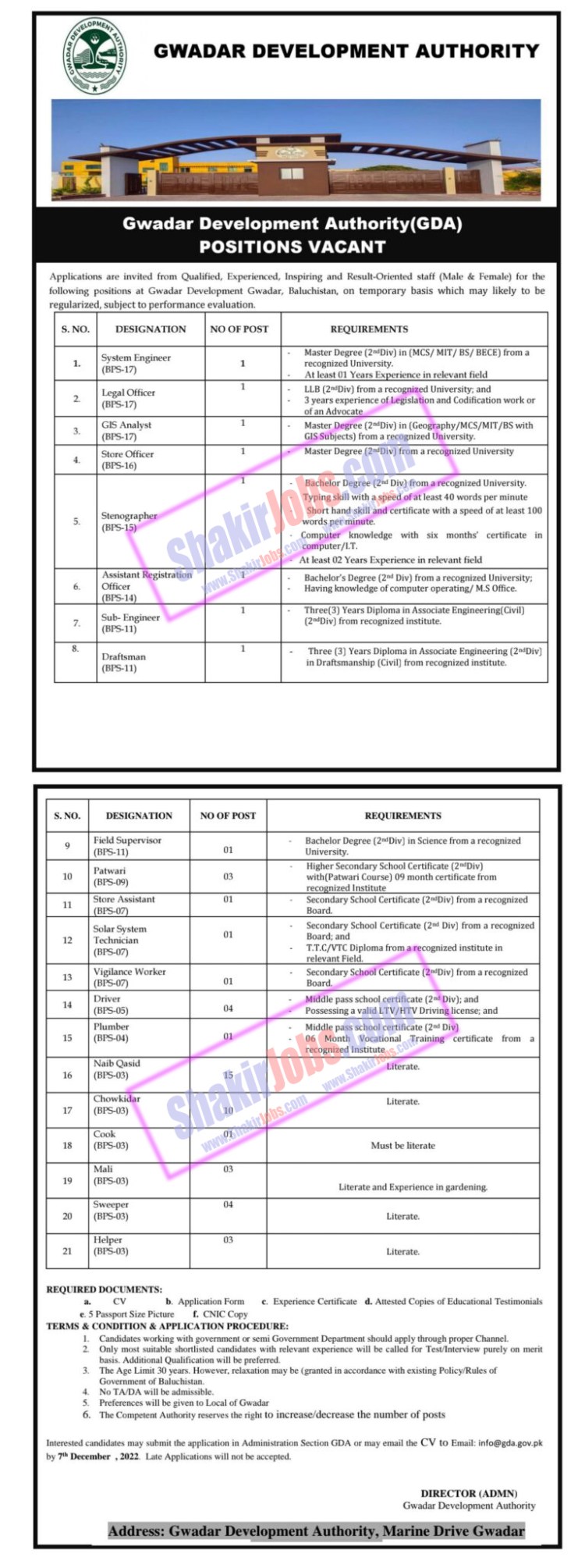 GDA Jobs November 2022