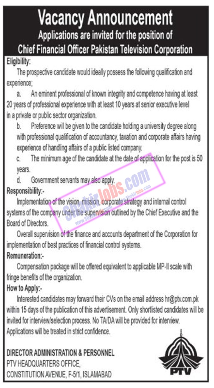 PTV Jobs November 2022