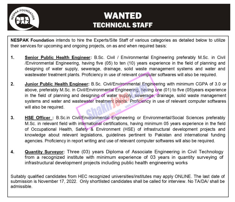 NESPAK Jobs November 2022