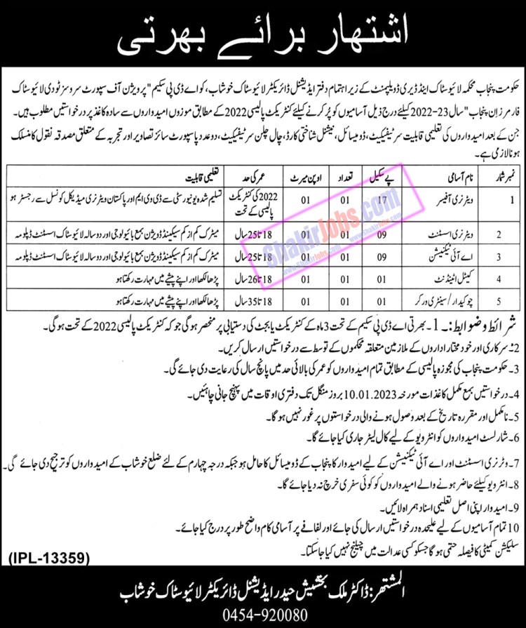 Livestock and Dairy Development Jobs January 2023