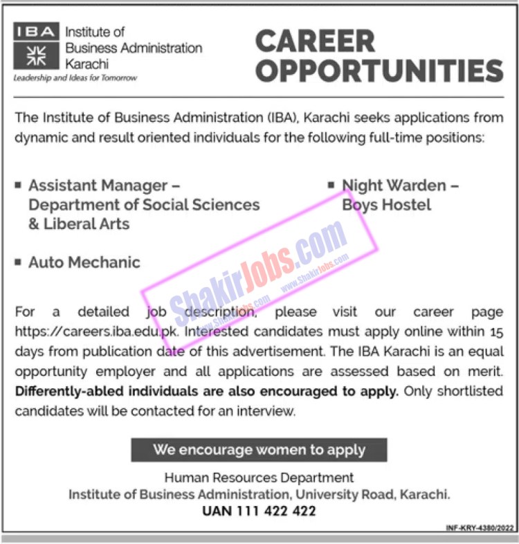 IBA Jobs December 2022