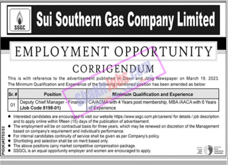 Sui Gas Jobs April 2023 Ad 2