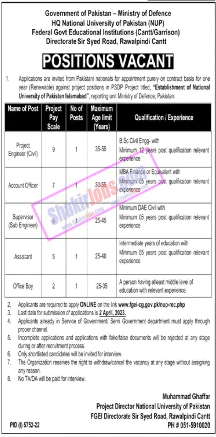 Ministry of Federal Education Jobs March 2023 Ad 1