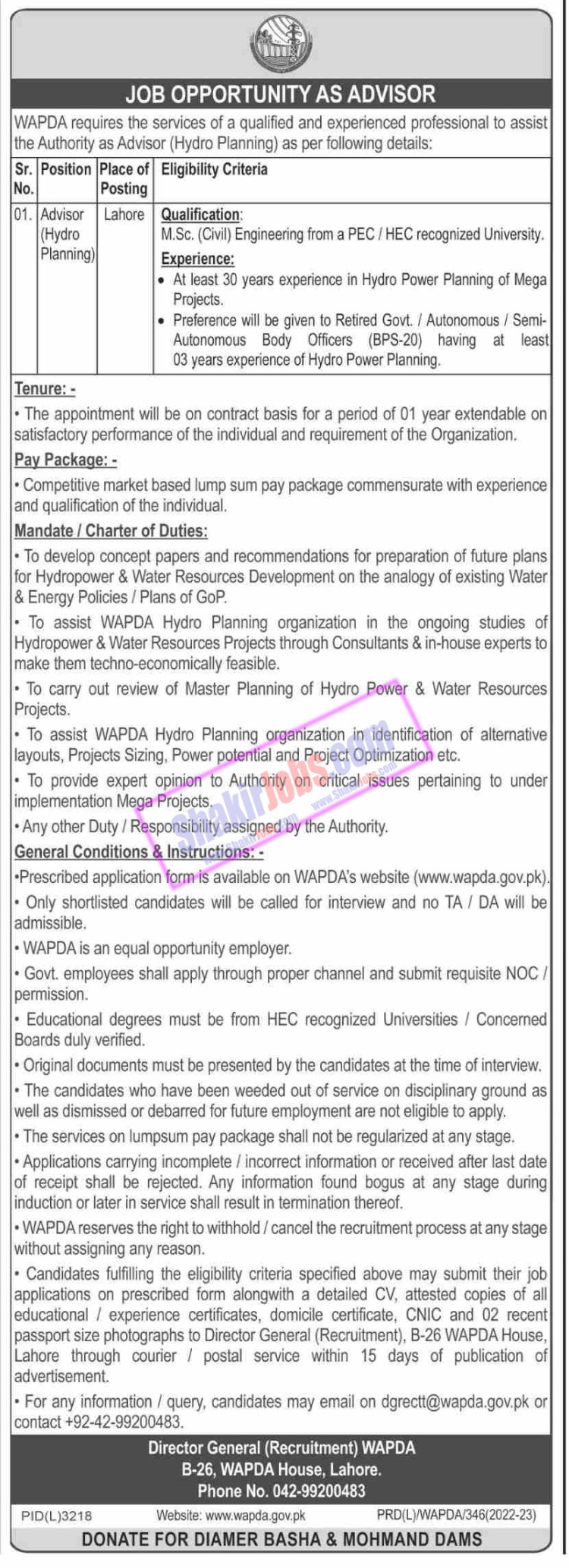 Wapda Jobs May 2023 Ad 2