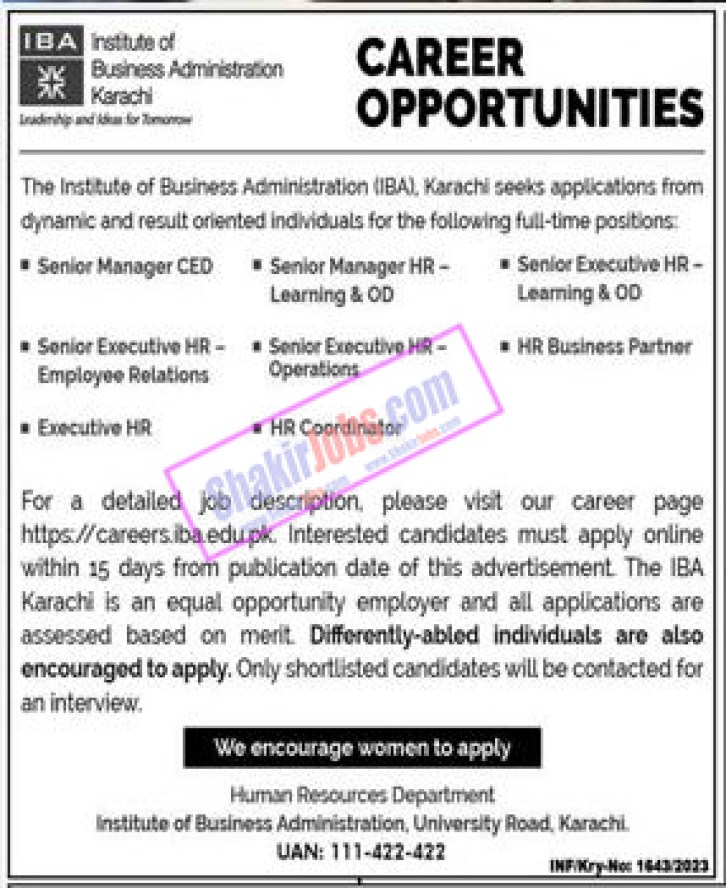 IBA Jobs May 2023 Advertisement