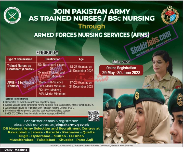 Join Pak Army through AFNS June 2023