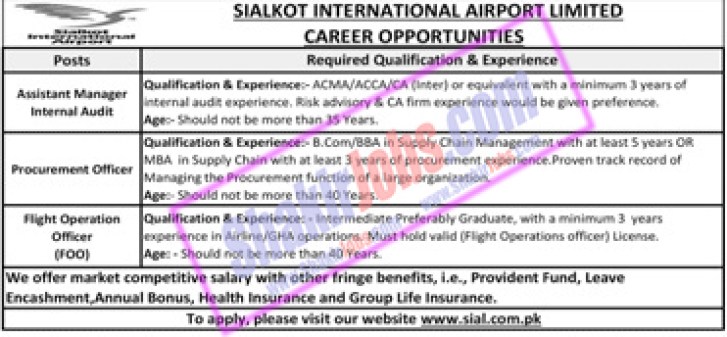 Sialkot International Airport Jobs July 2023