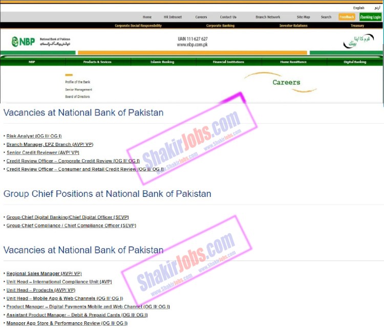 NBP Jobs November 2023 National Bank of Pakistan