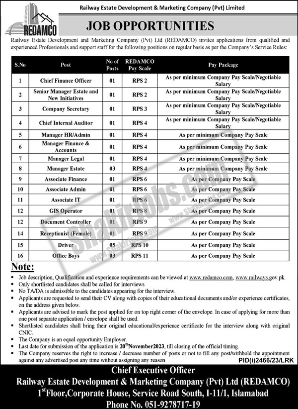Pakistan Railway Jobs October 2023