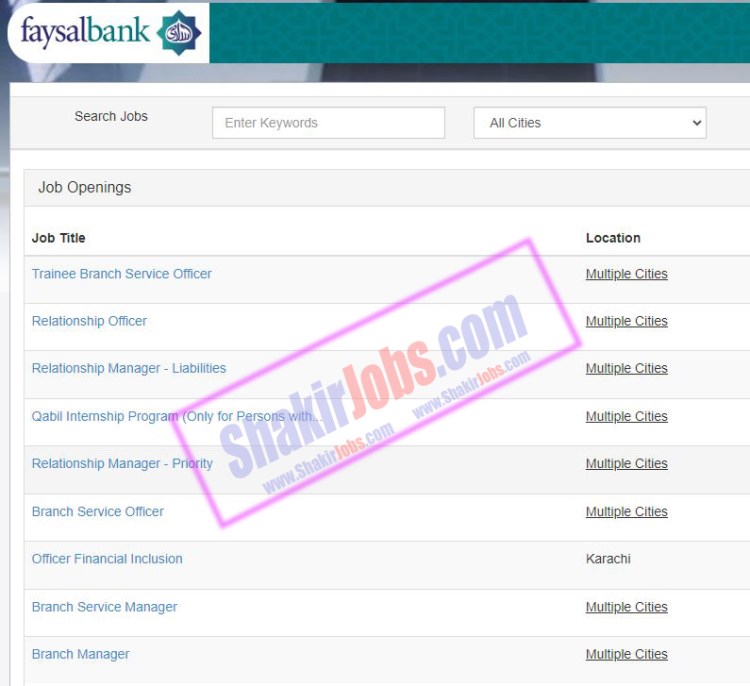 Faysal Bank Jobs September 2023