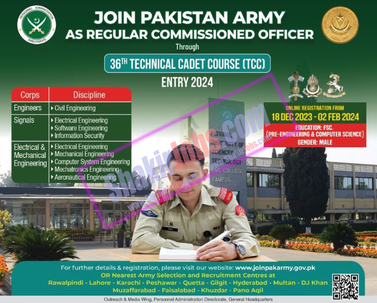 Pak Army Regular Commissioned Jobs December 2023