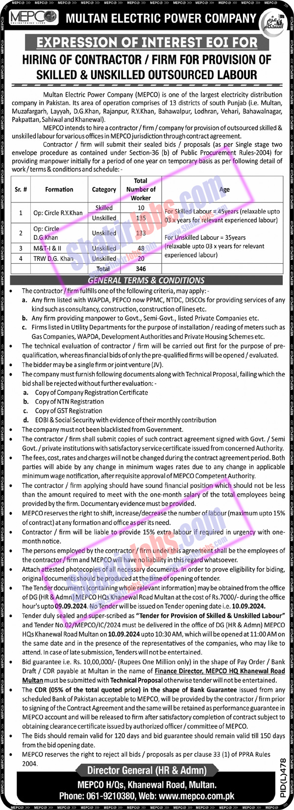 Multan Electric Power Company MEPCO Jobs 2024