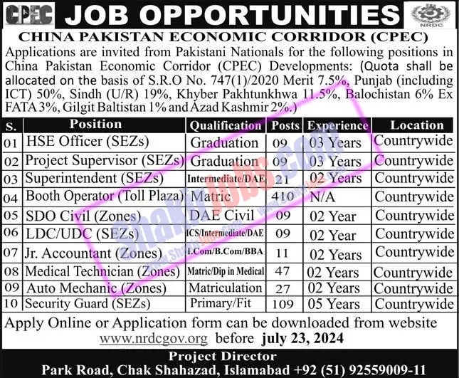 CPEC Jobs 2024 China Pakistan Economic Corridor