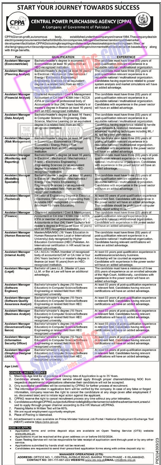 CPPA Jobs 2024 Central Power Purchasing Agency