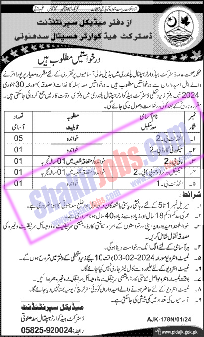 DHQ Hospital Jobs 2024