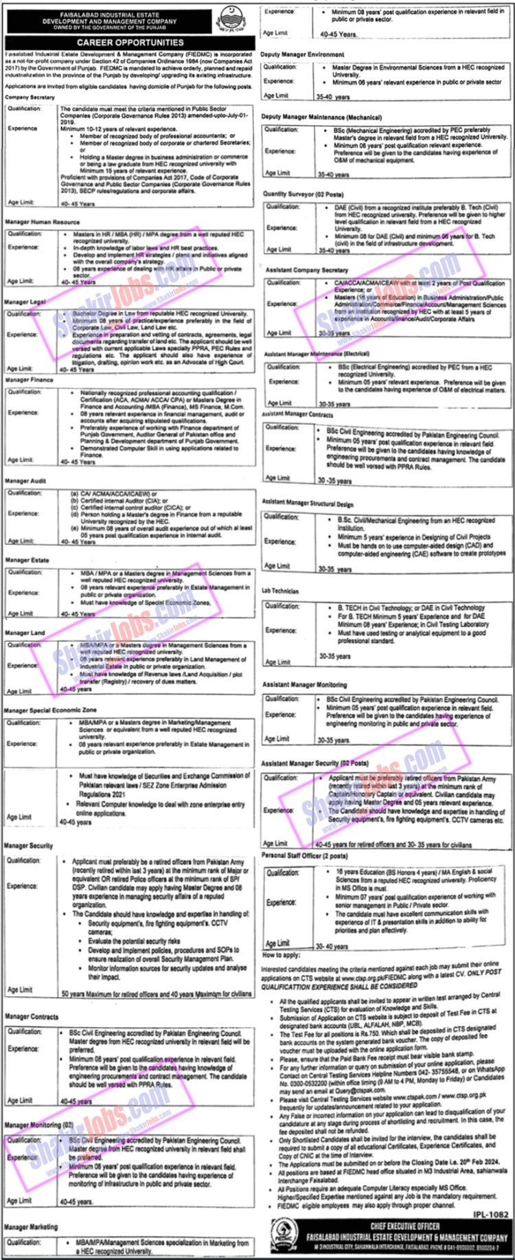 FIEDMC Jobs 2024 Industrial Estate Development