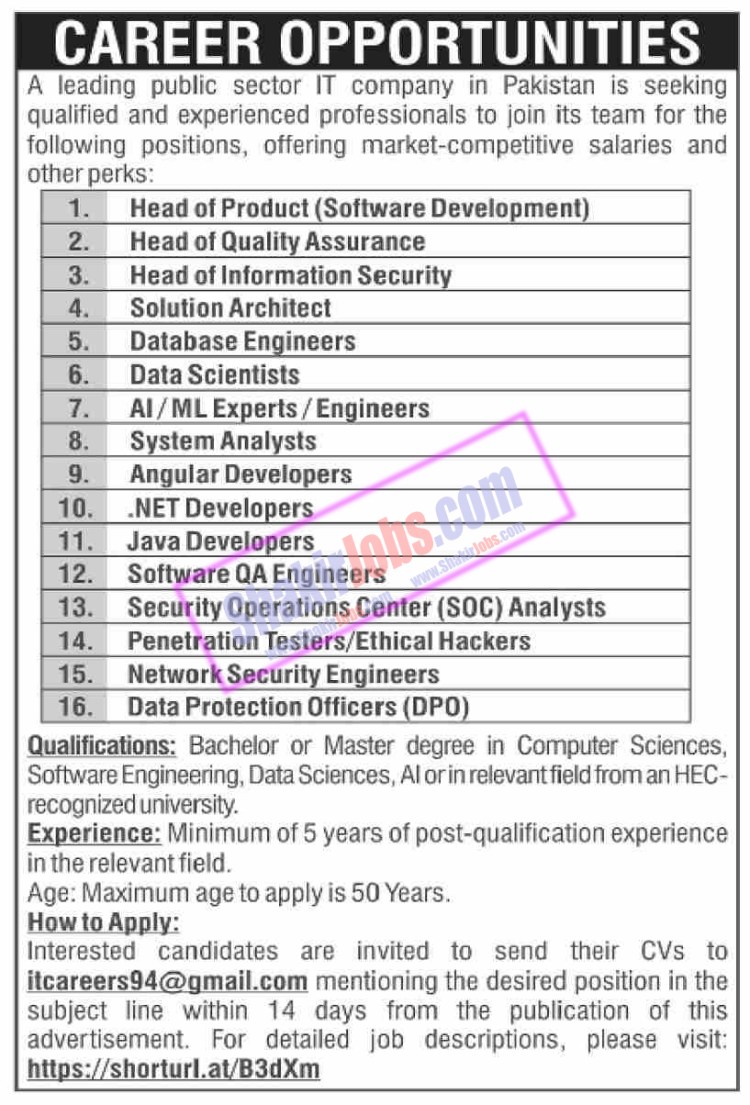 IT Company Jobs 2024 Information Technology Organization