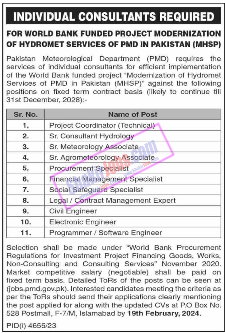 PMD Jobs 2024 Pakistan Meteorological Department