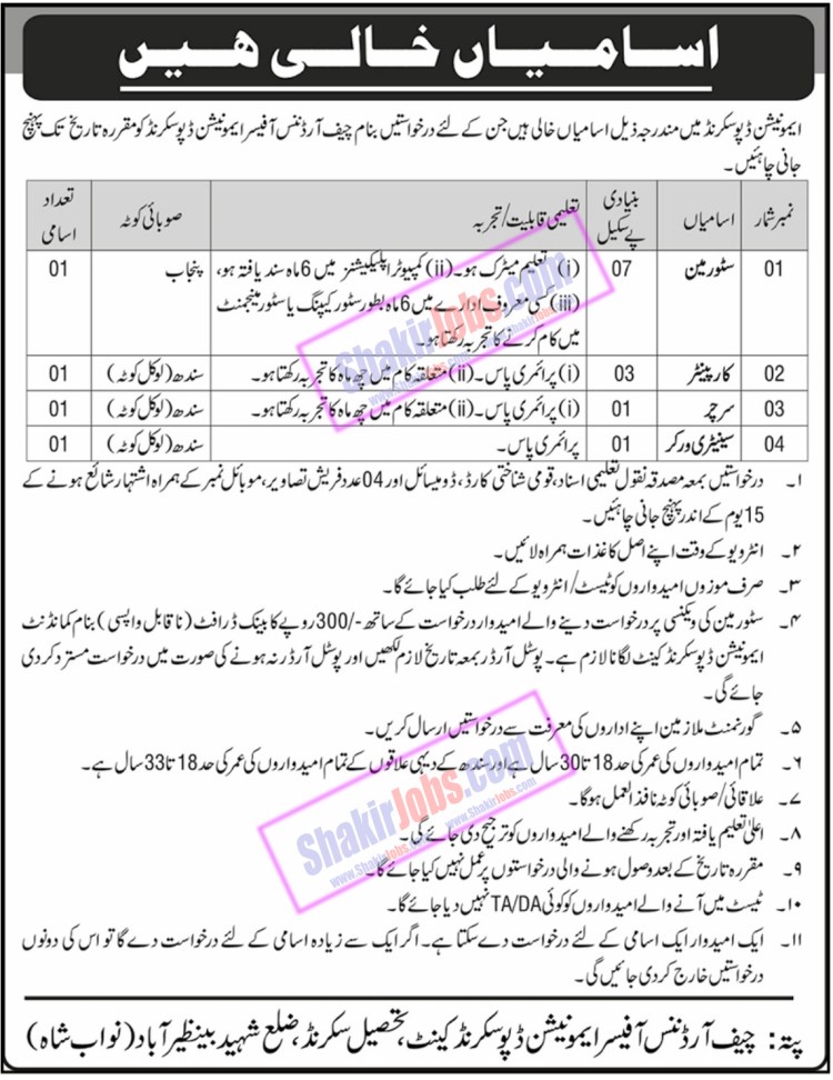 Today Jobs for Storeman | Carpenter | Searcher and Sanitary Worker