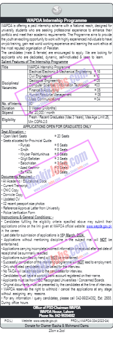 WAPDA Internships 2024