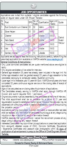 WAPDA Tarbela Jobs 2024